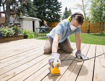 Refinished Deck backyard deck ideas on a budget - Refinished Deck